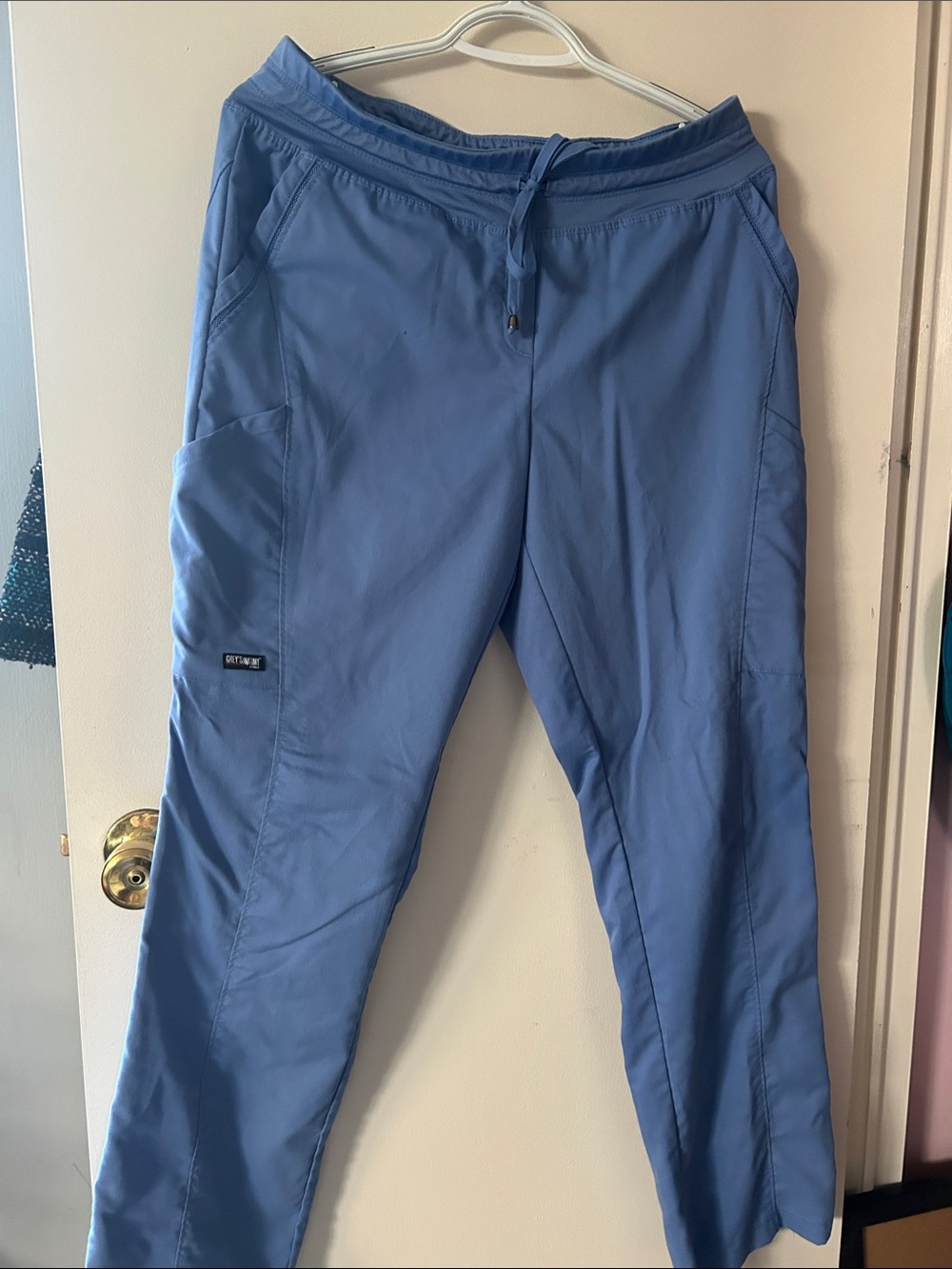 Greys anatomy scrub pants Light Blue Drawstring Medical Scrub Pants